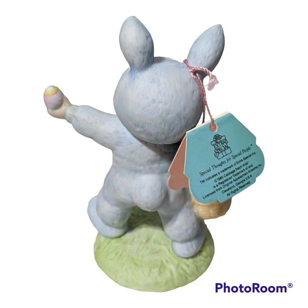 Xavier Roberts Our Easter Bunny Cabbage Patch Bunny Figurine 1985 Signed - Picture 2 of 9
